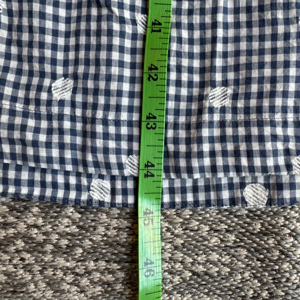 SOLD MADEWELL Embroidered Gingham Faux Wrap Tie Waist Midi Dress - Small - Picture 16 of 16